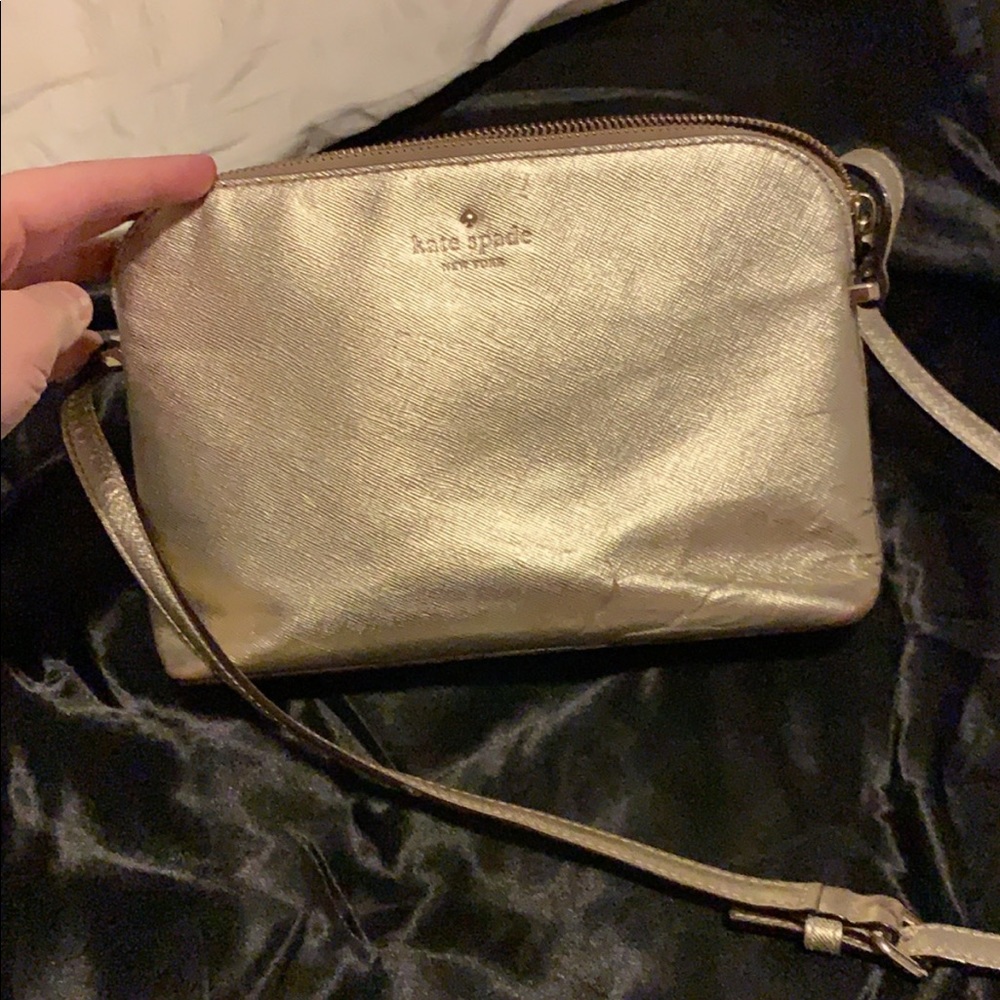 Gold Kate spade cross body